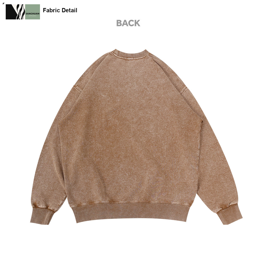 450g Vintage Washed Crewneck Sweatshirt detail image 3