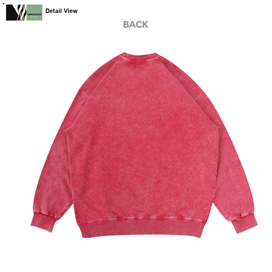 450g Vintage Washed Crewneck Sweatshirt detail image 4