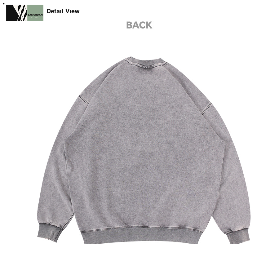 450g Vintage Washed Crewneck Sweatshirt detail image 7