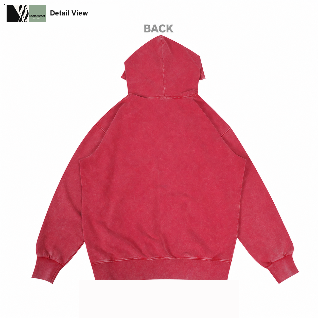 450g Vintage Washed Pullover Hoodie detail image 3