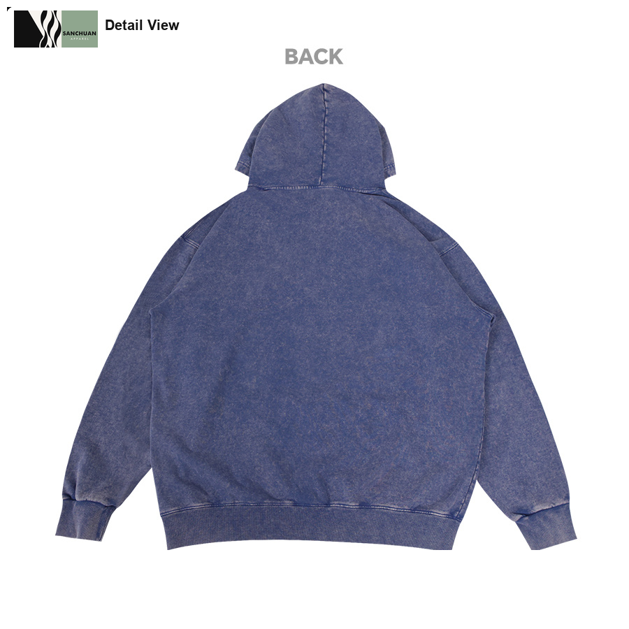 450g Vintage Washed Pullover Hoodie detail image 4
