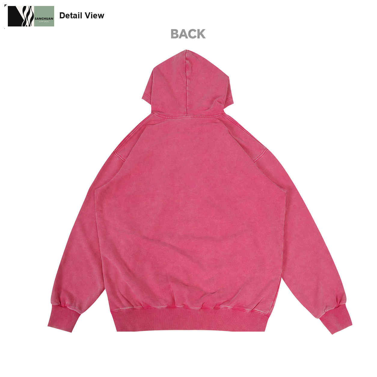 450g Vintage Washed Pullover Hoodie detail image 5