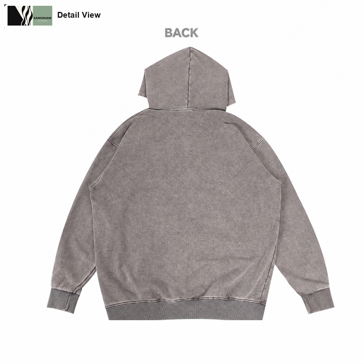 450g Vintage Washed Pullover Hoodie detail image 6