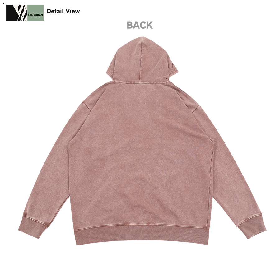 400g Vintage Washed Zip Hoodie detail image 3