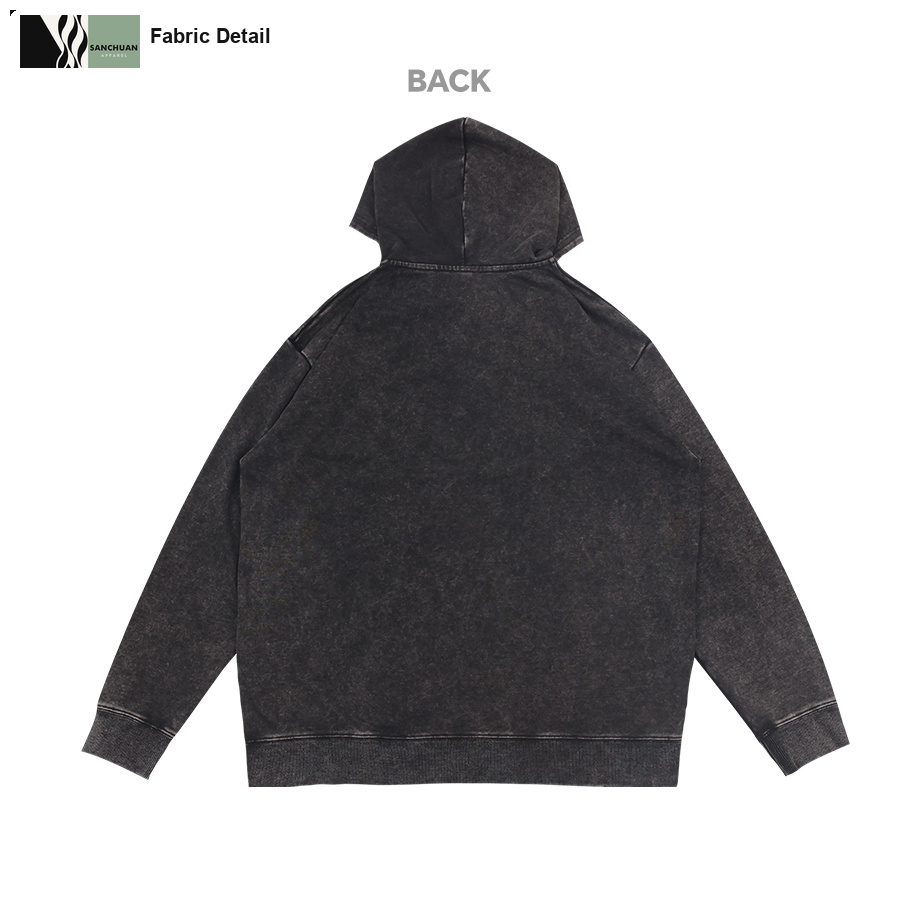 400g Vintage Washed Zip Hoodie detail image 6
