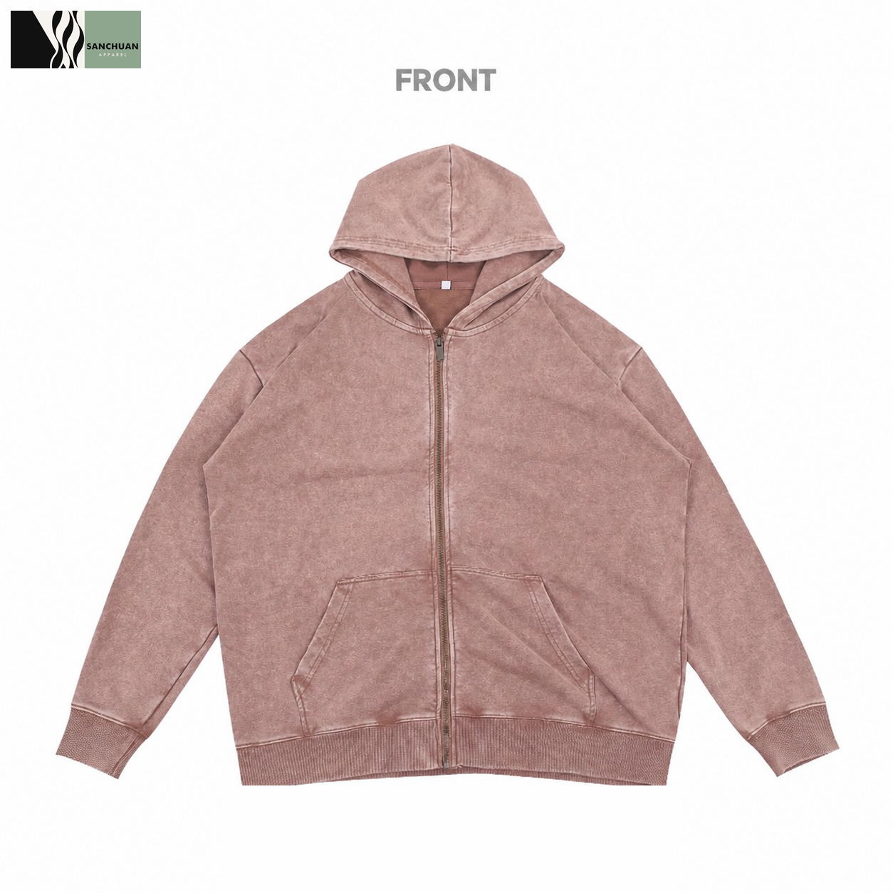 400g Vintage Washed Zip Hoodie product image