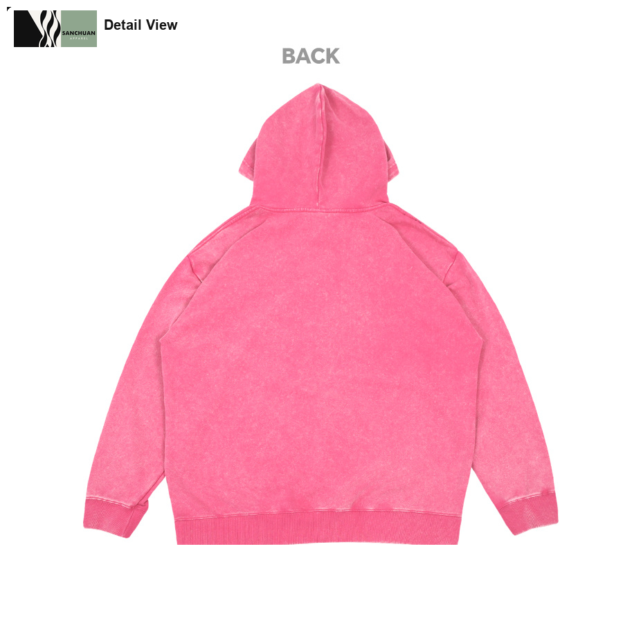 400g Vintage Washed Pullover Hoodie detail image 5