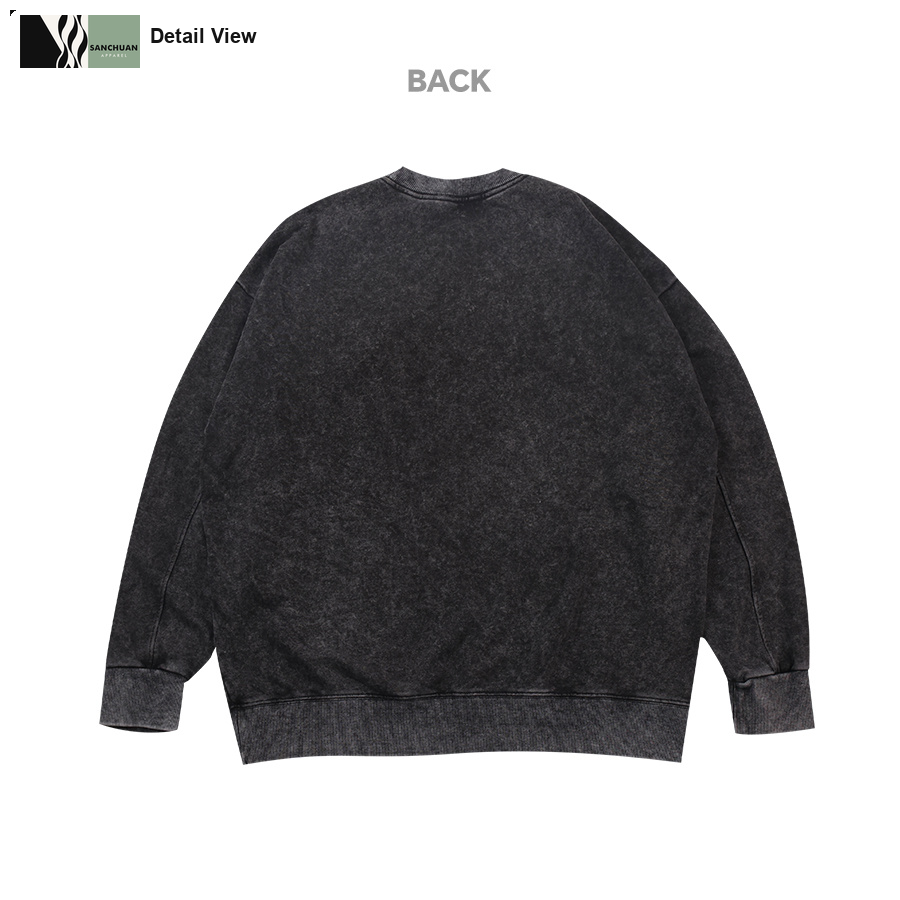 400g Vintage Washed Crewneck Sweatshirt detail image 3