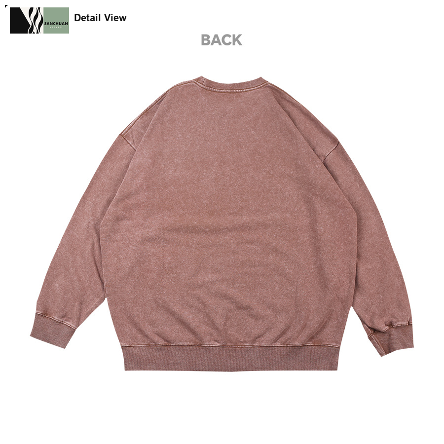400g Vintage Washed Crewneck Sweatshirt detail image 5