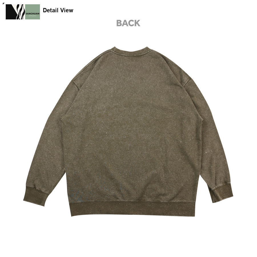 400g Vintage Washed Crewneck Sweatshirt detail image 7