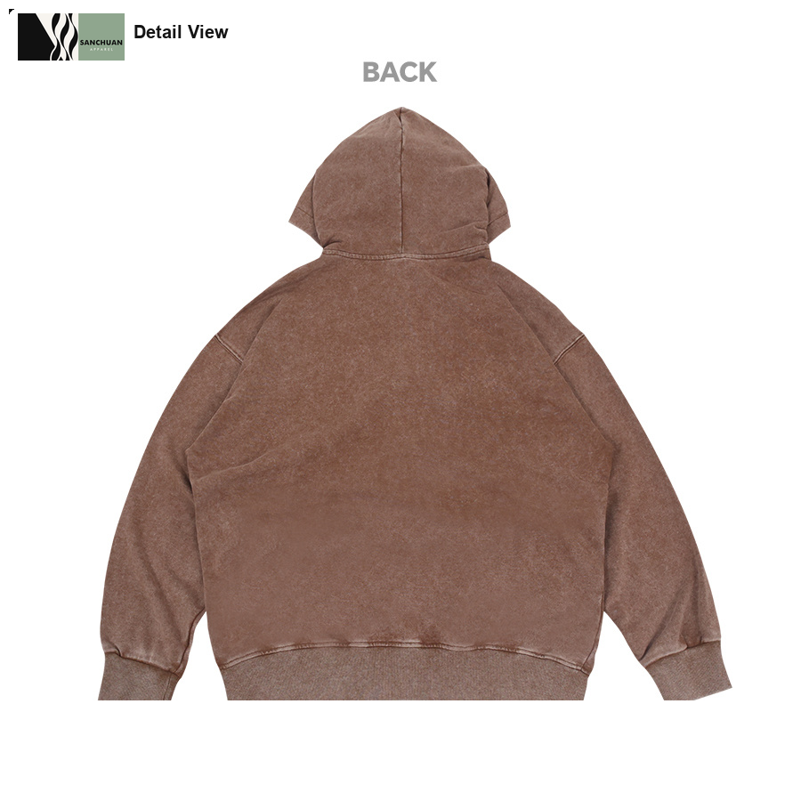360g Vintage Washed Zip Hoodie detail image 3