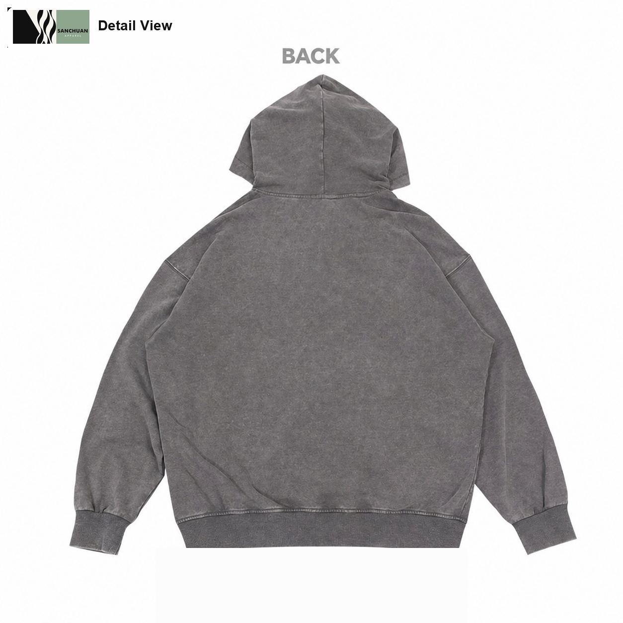 360g Vintage Washed Zip Hoodie detail image 5