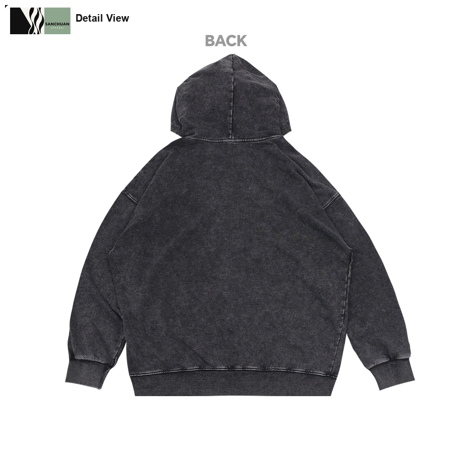 360g Vintage Washed Zip Hoodie detail image 6