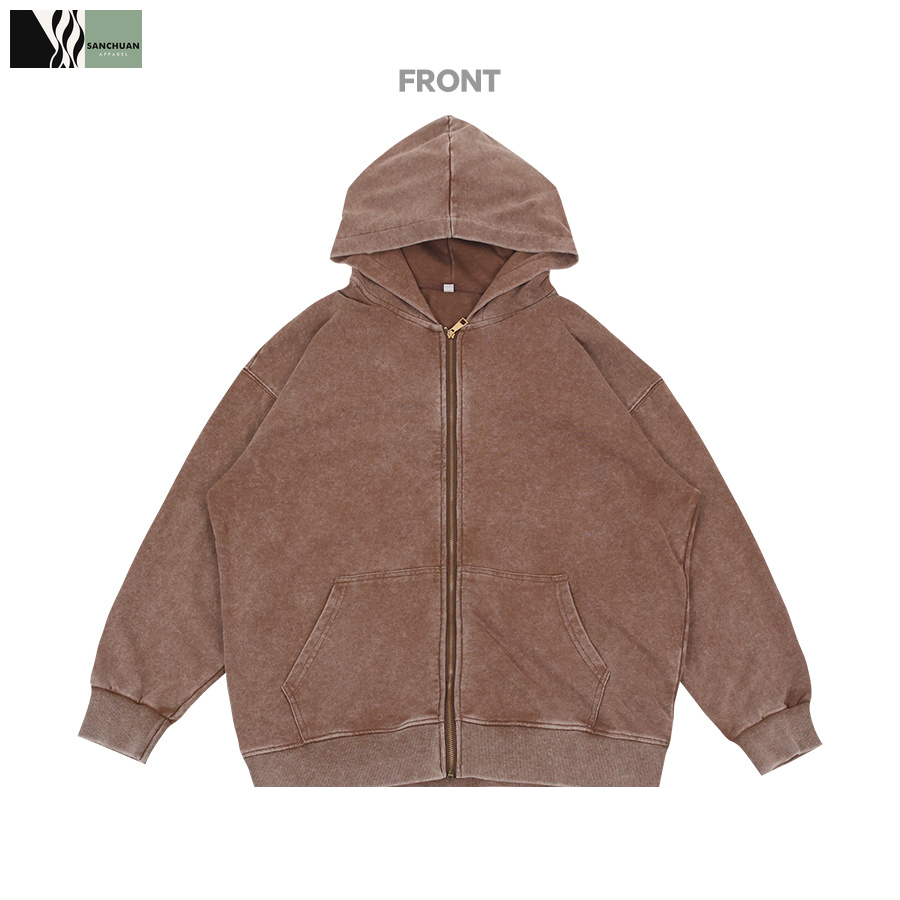 360g Vintage Washed Zip Hoodie product image
