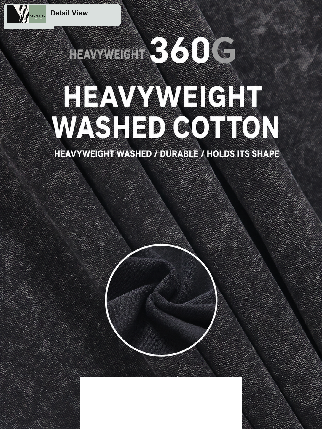 360g Vintage Washed Pullover Hoodie detail image 2