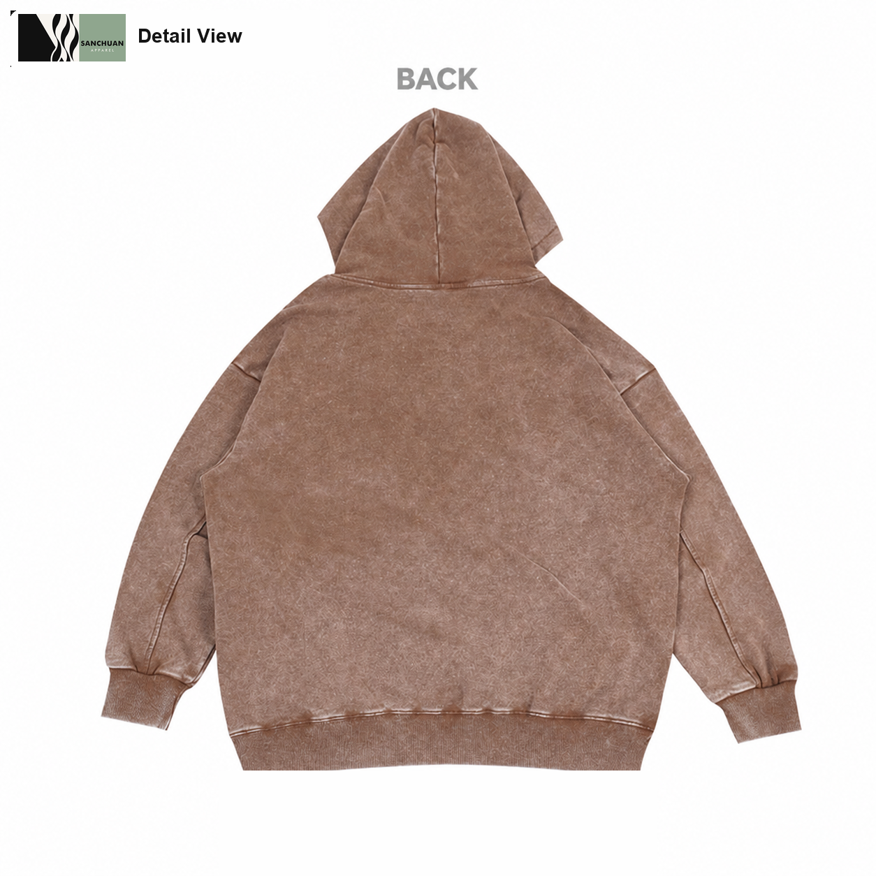 360g Vintage Washed Pullover Hoodie detail image 3