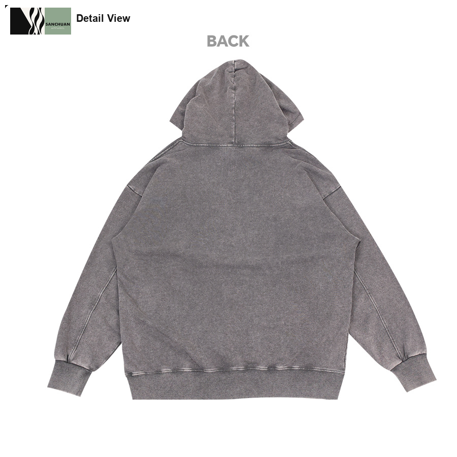 360g Vintage Washed Pullover Hoodie detail image 5