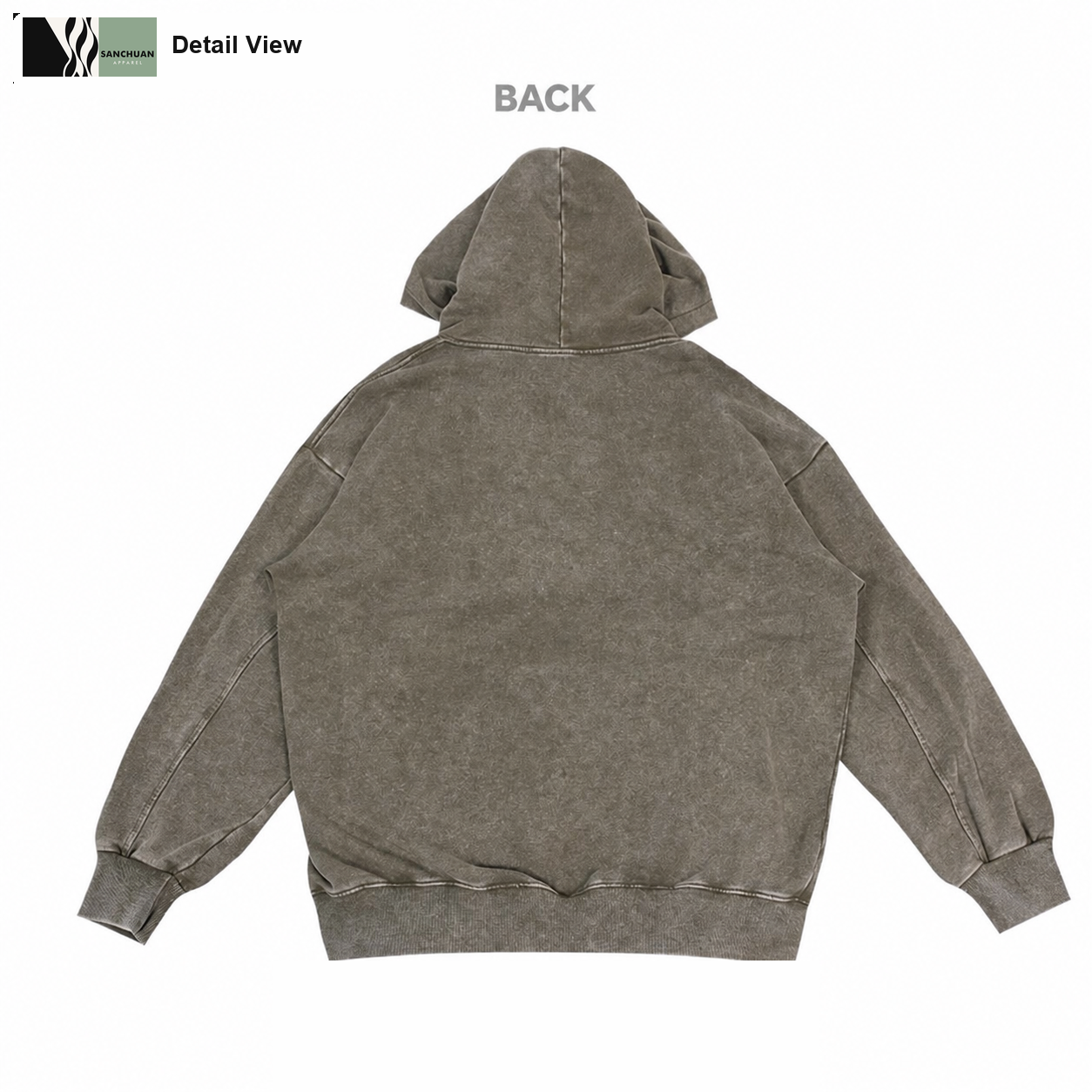 360g Vintage Washed Pullover Hoodie detail image 7
