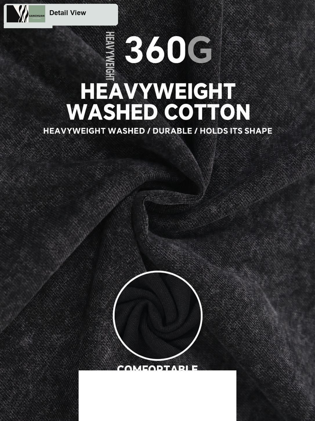 360g Vintage Washed Crewneck Sweatshirt detail image 2