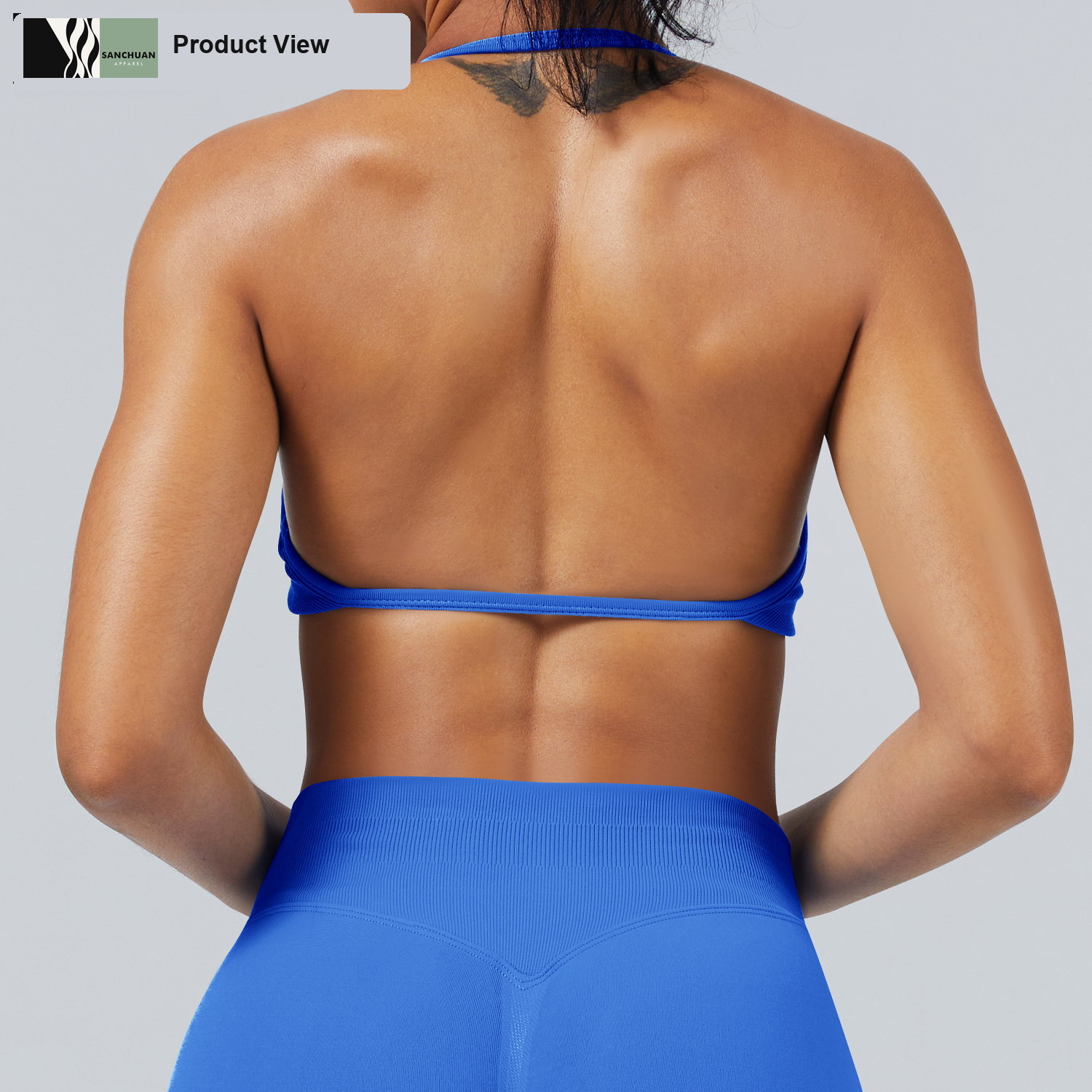 Yoga Sports Bra Open Back Racer Design detail image 2