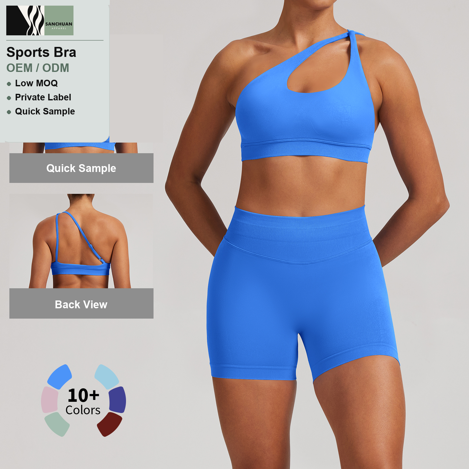 Sports Bra Square Neck With Cutout Design detail image 3