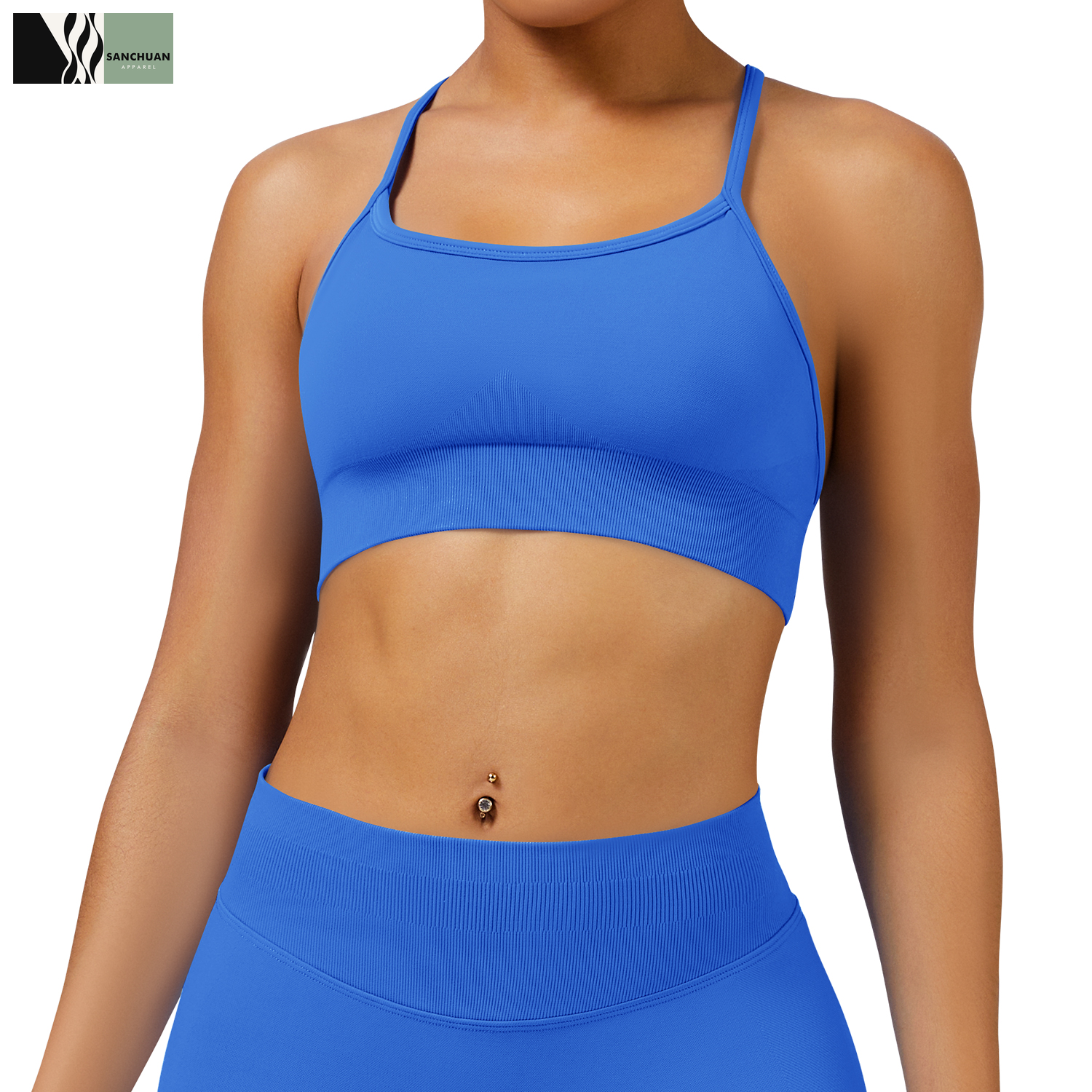 High Performance Sports Bra With Removable Pads Cross Strap Back 1 product image
