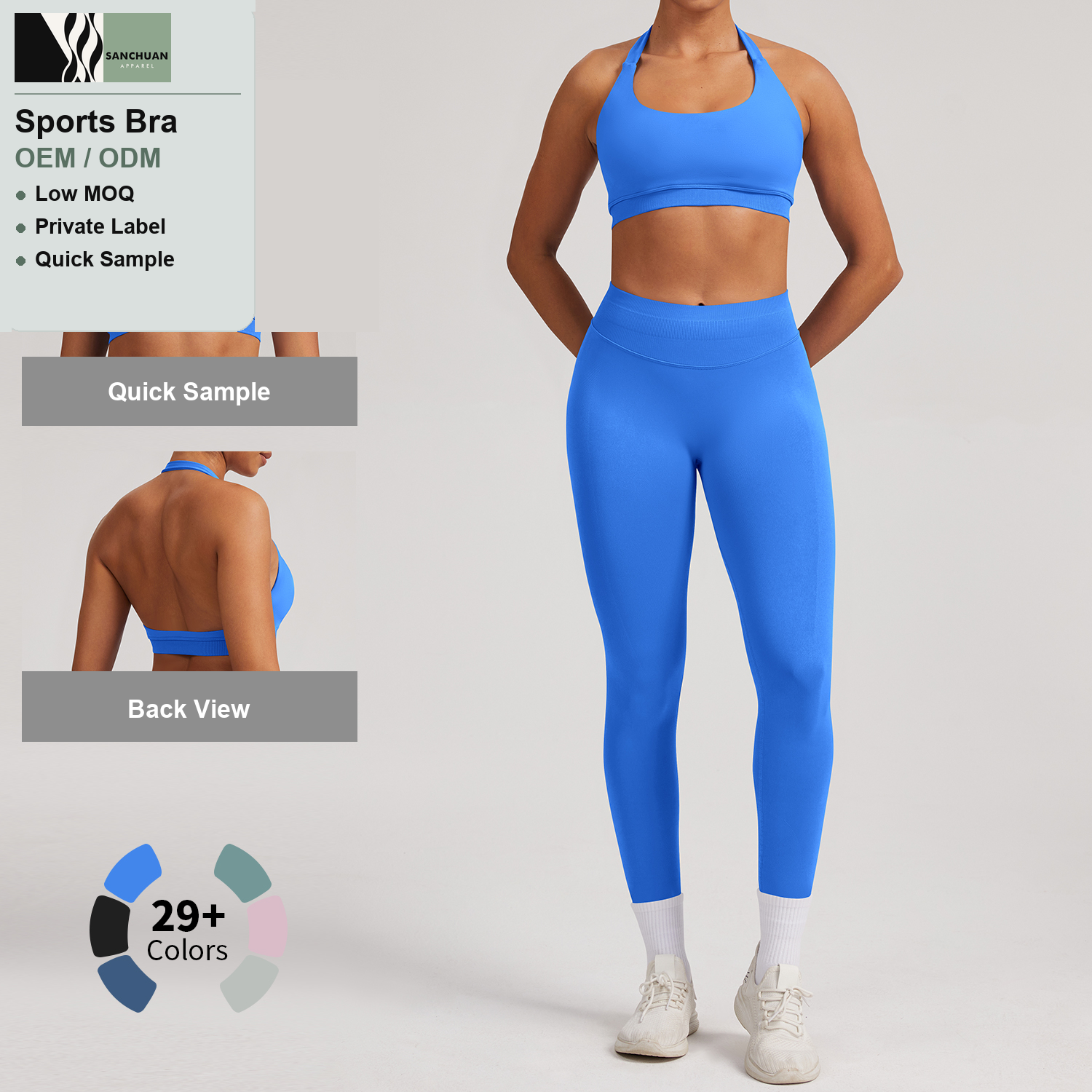 High Performance Sports Bra With Removable Pads Cross Strap Back 1 1 detail image 3