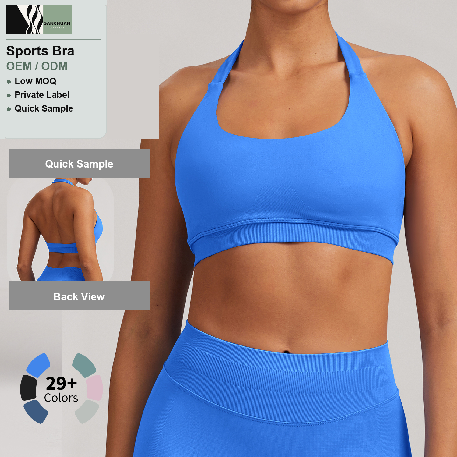 High Performance Sports Bra With Removable Pads Cross Strap Back 1 1 detail image 4