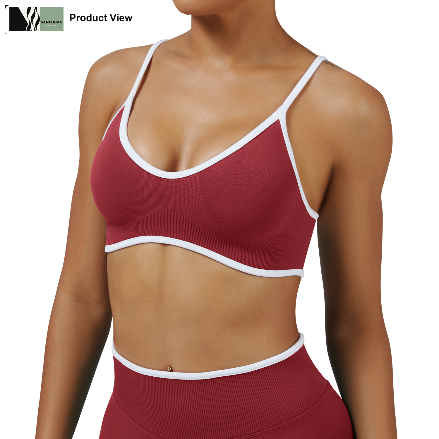 Sports Bra Square Neck With Cutout Design 1 detail image 1