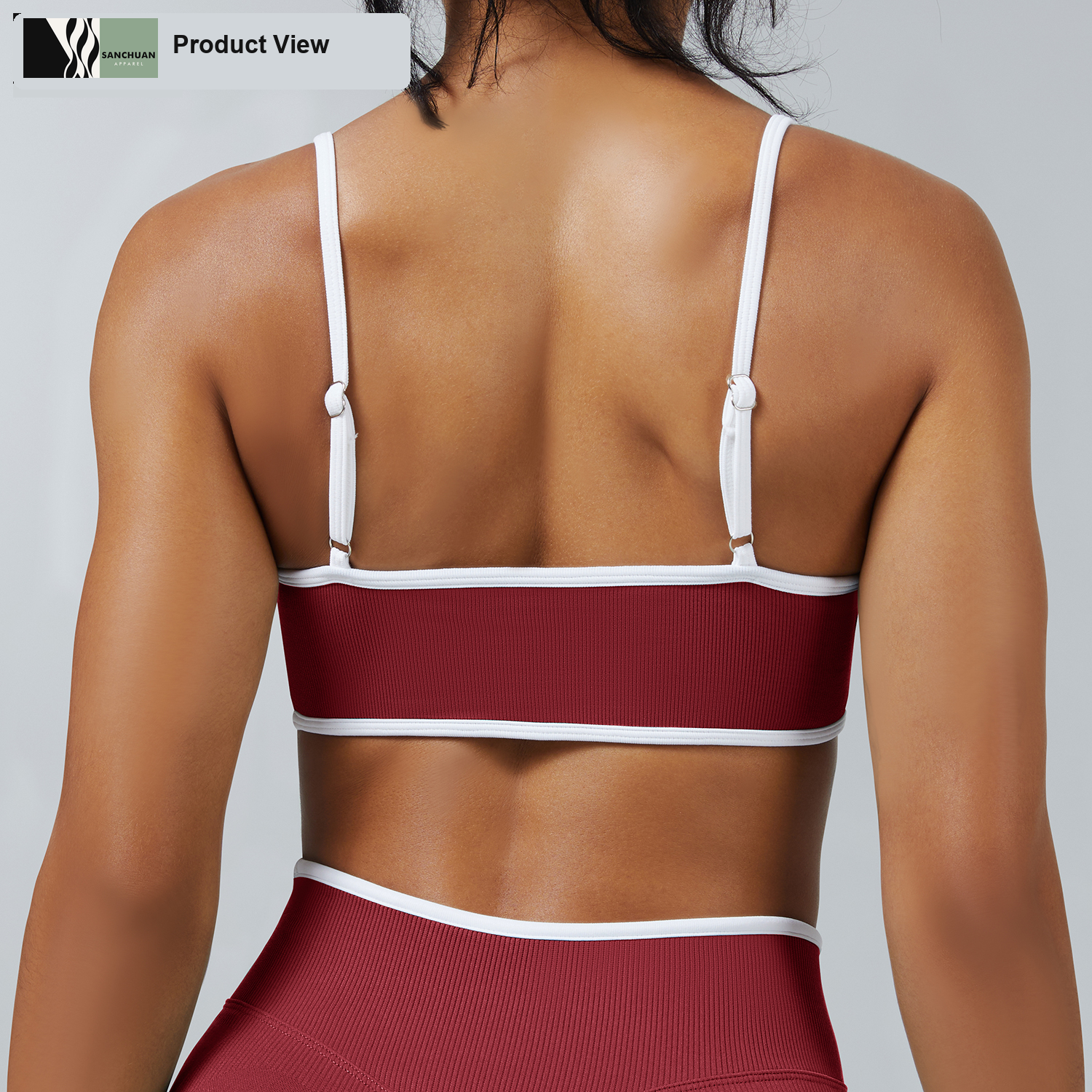 Sports Bra Square Neck With Cutout Design 1 detail image 2