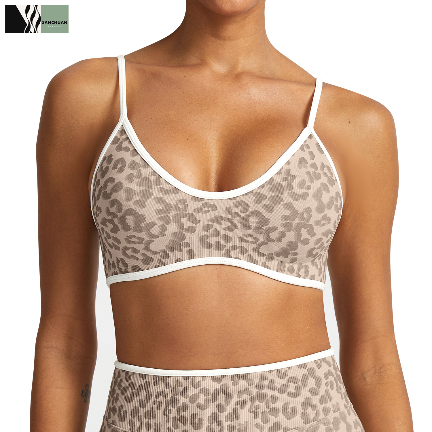 Leopard Print Seamless Sports Bra product image