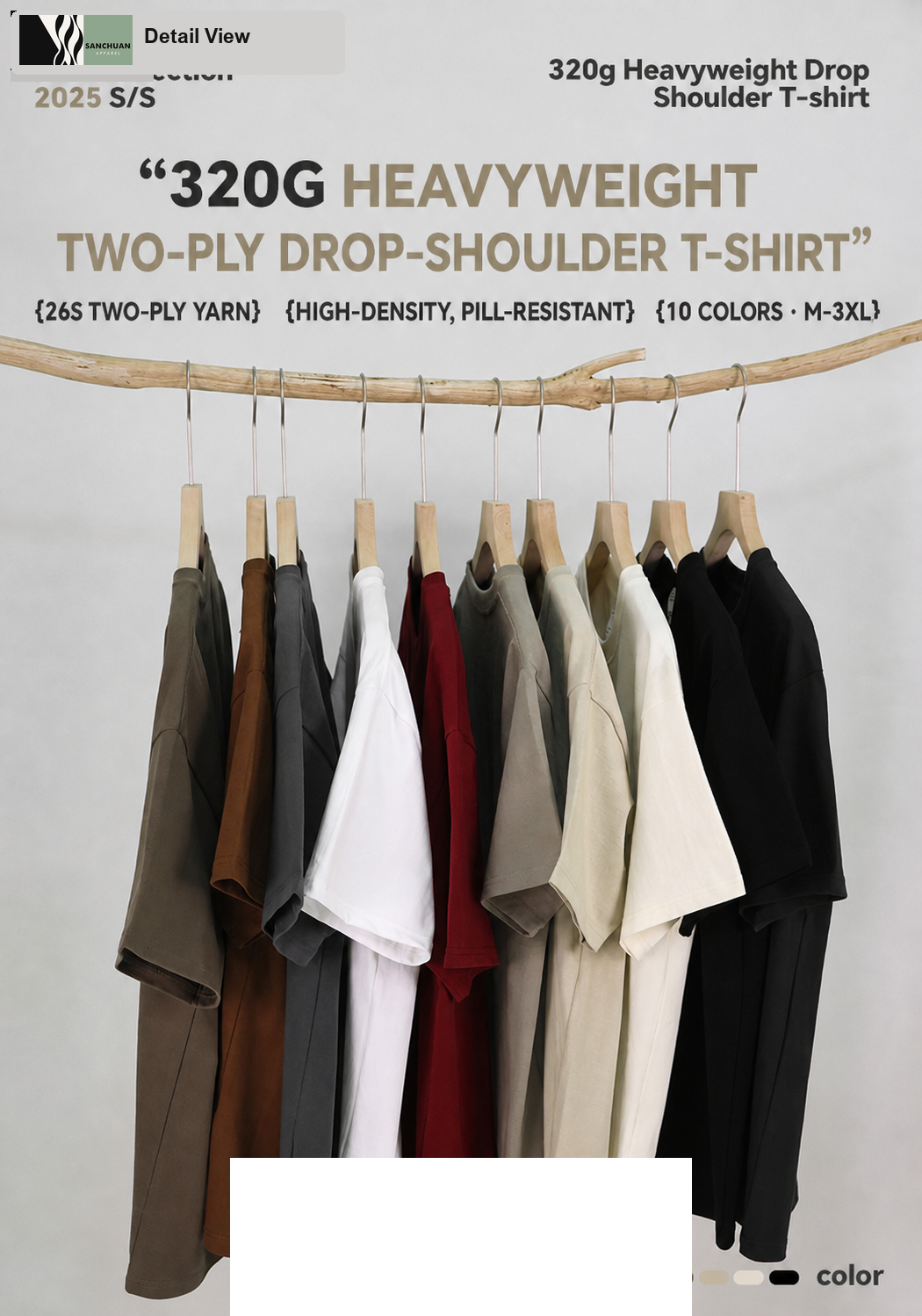 320g Heavyweight Cotton T-Shirt detail image 6