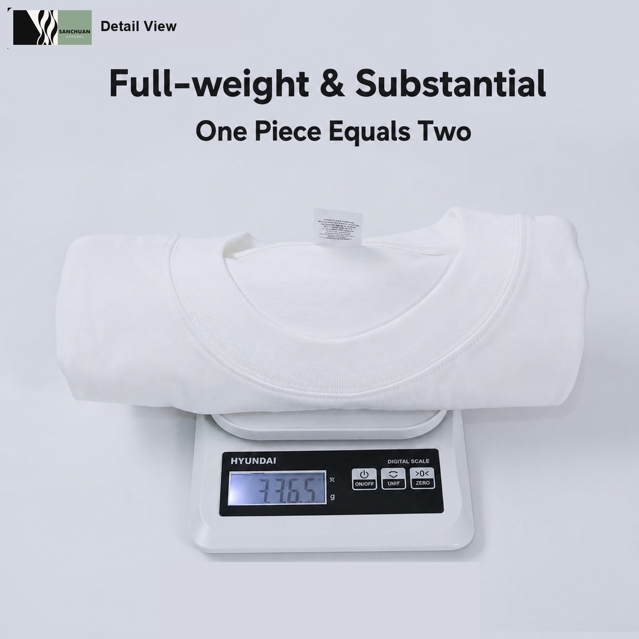 300g Oversized Cotton T-Shirt detail image 5