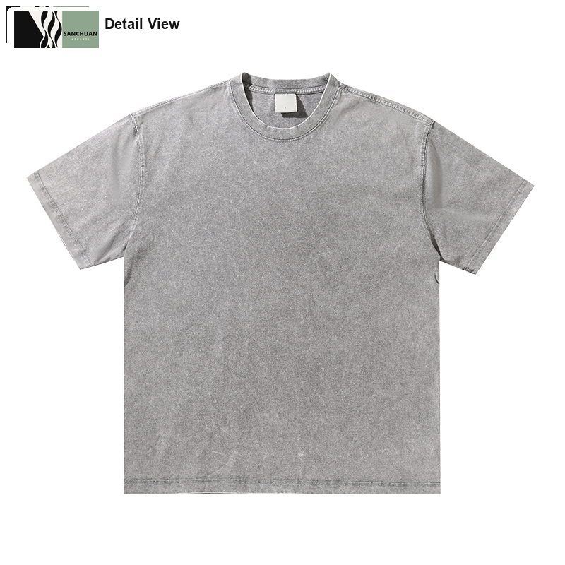 300g Washed Cotton T-Shirt detail image 3