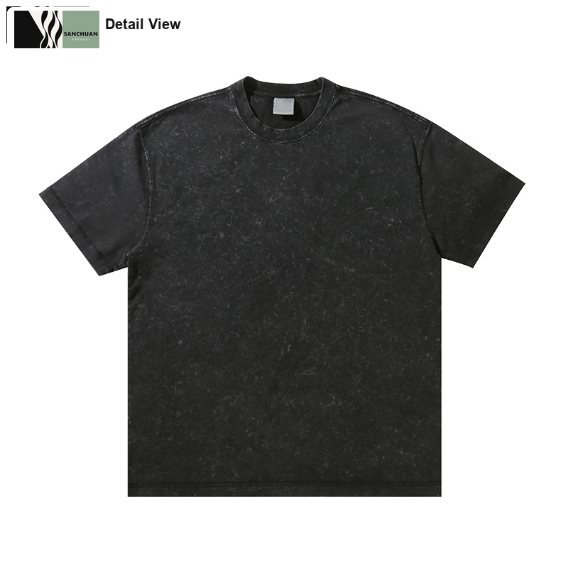 300g Washed Cotton T-Shirt detail image 4