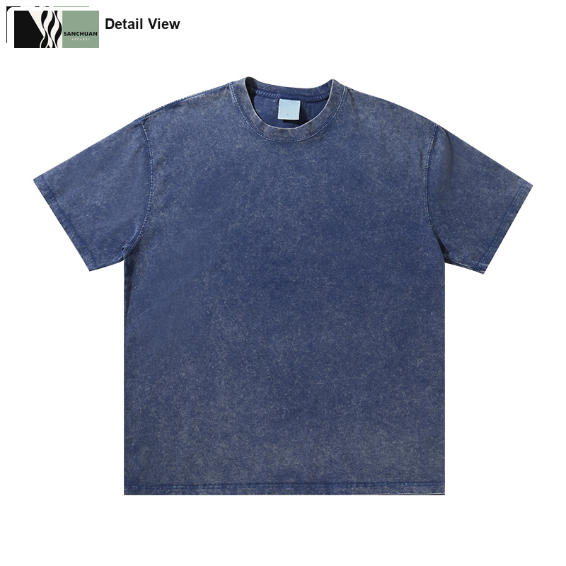300g Washed Cotton T-Shirt detail image 5
