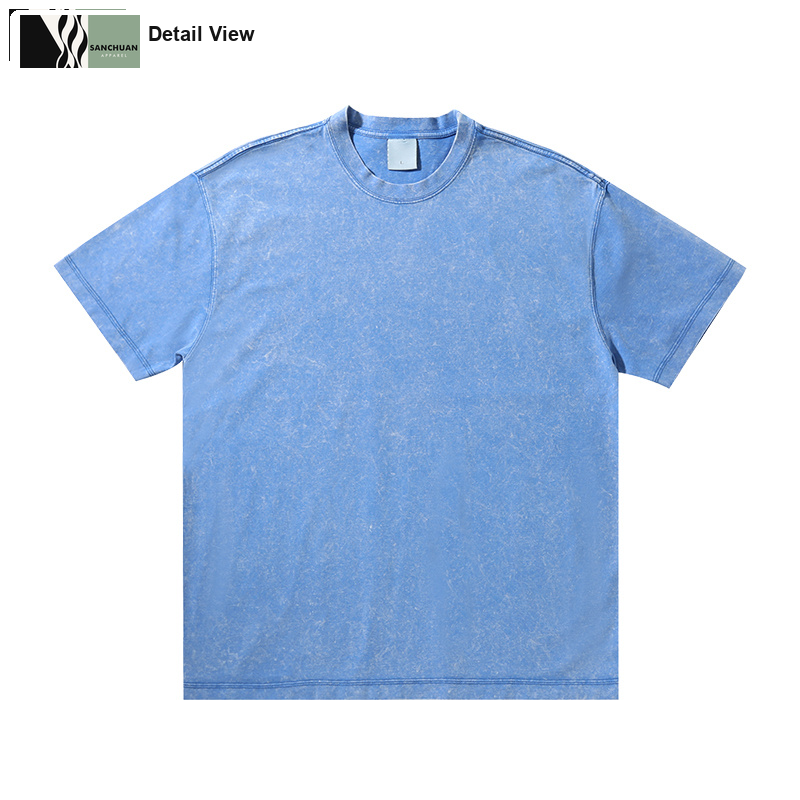 300g Washed Cotton T-Shirt detail image 6