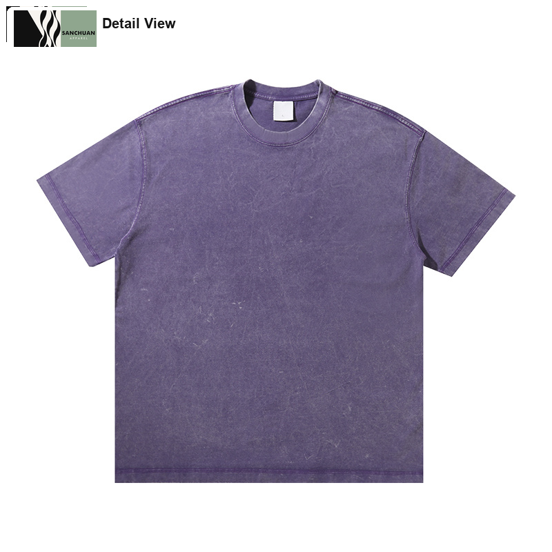 300g Washed Cotton T-Shirt detail image 7