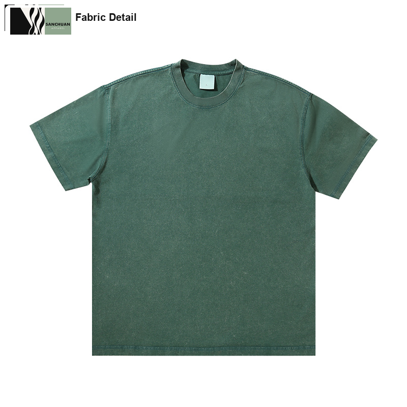 300g Washed Cotton T-Shirt detail image 8