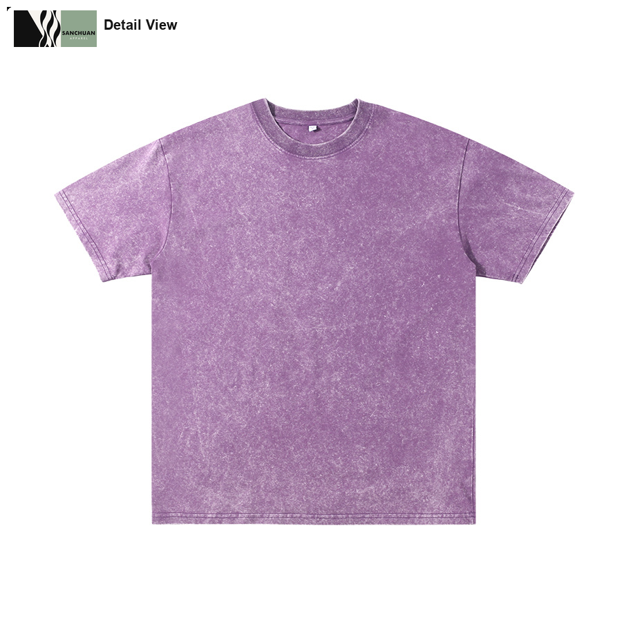 250g Washed Cotton T-Shirt detail image 2
