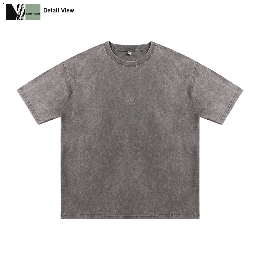 250g Washed Cotton T-Shirt detail image 4