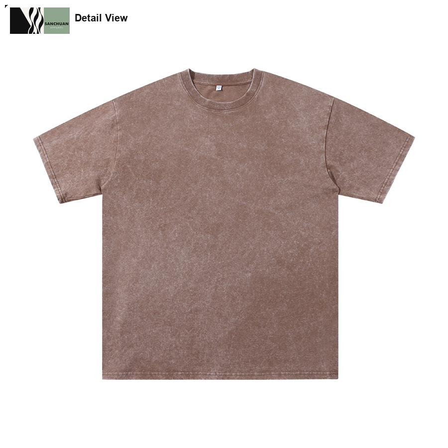 250g Washed Cotton T-Shirt detail image 5