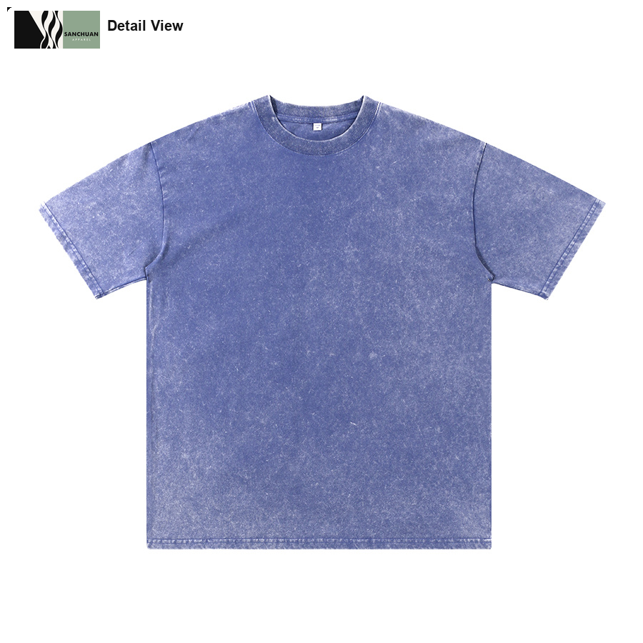 250g Washed Cotton T-Shirt detail image 6