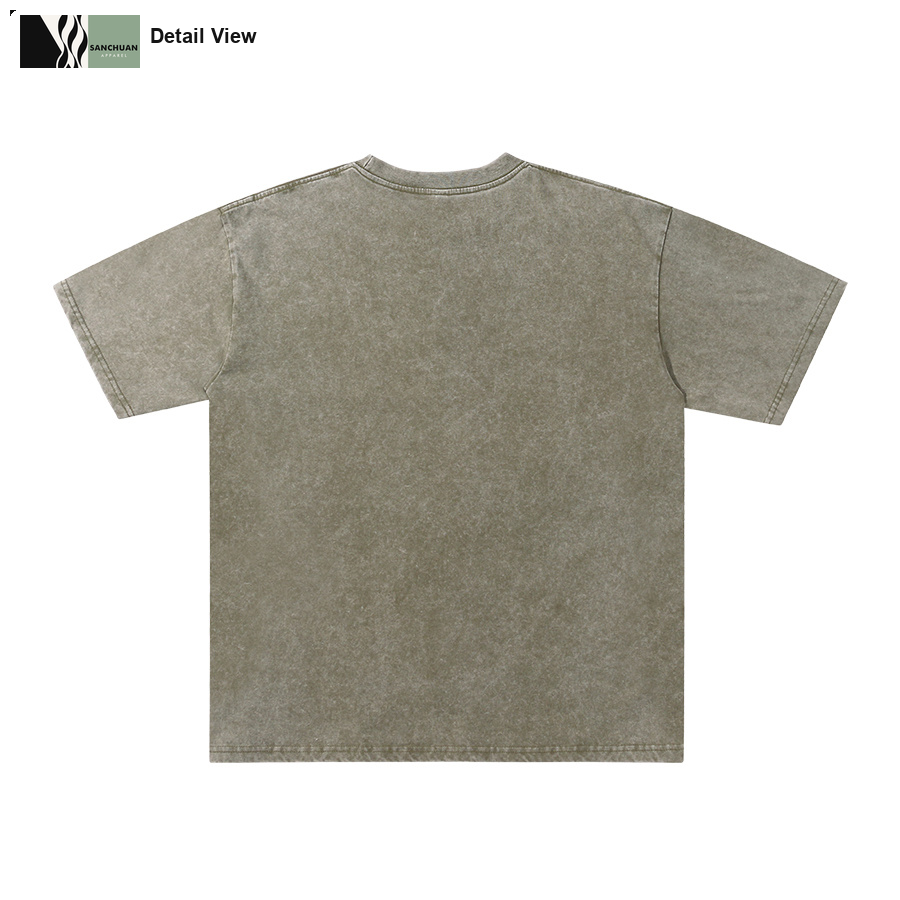 250g Washed Cotton T-Shirt detail image 8