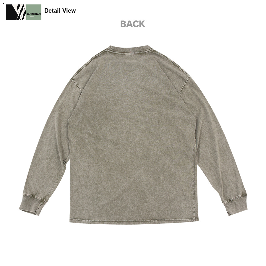 240g Washed Cotton T-Shirt detail image 5