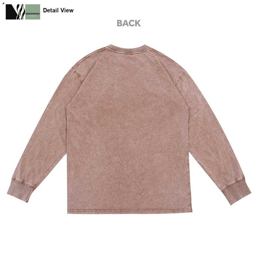 240g Washed Cotton T-Shirt detail image 6