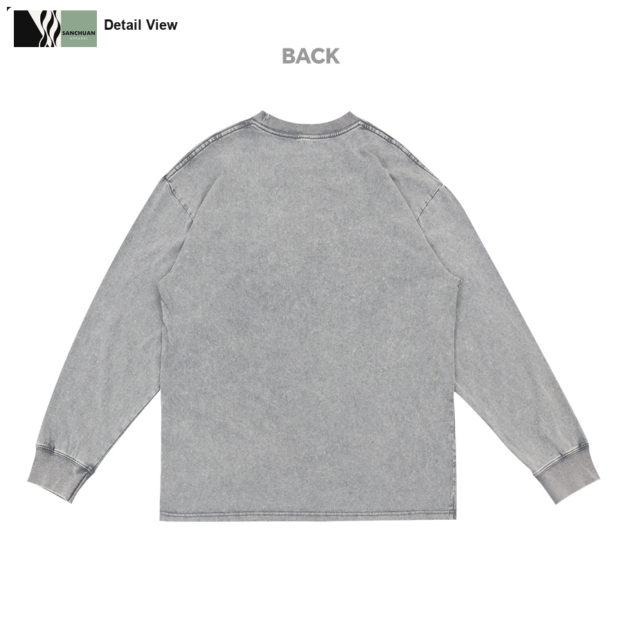 240g Washed Cotton T-Shirt detail image 7