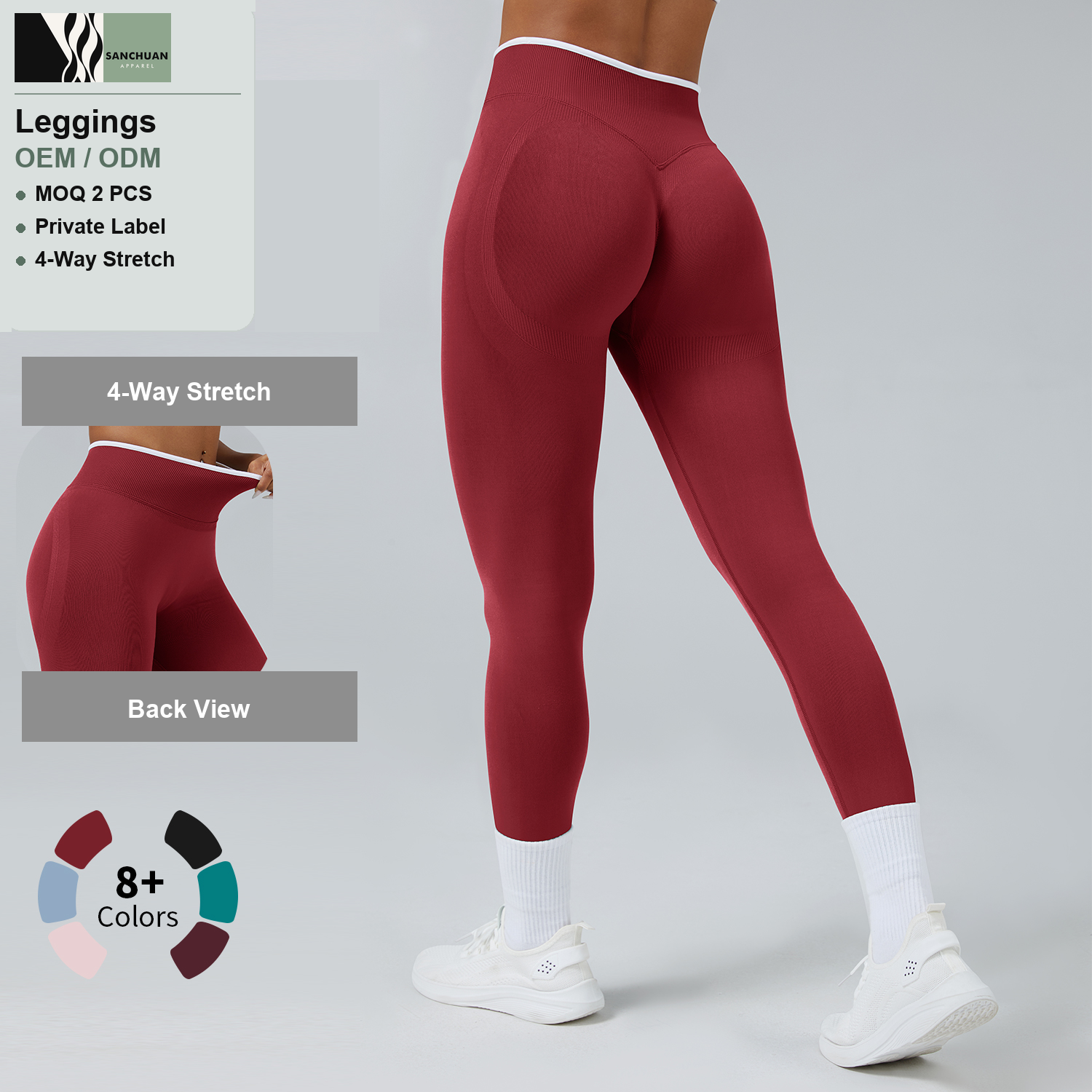 High Waist Yoga Leggings Sculpted Fit Effortless Comfort 1 detail image 4