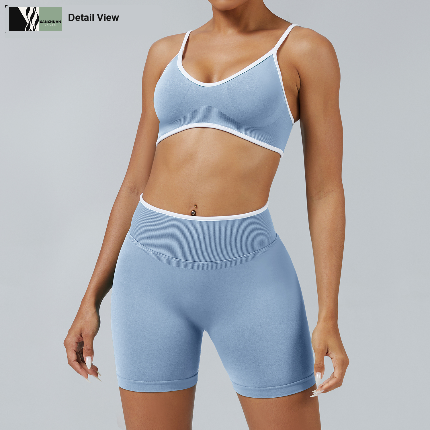 Seamless Yoga Set Sports Bra Leggings detail image 7