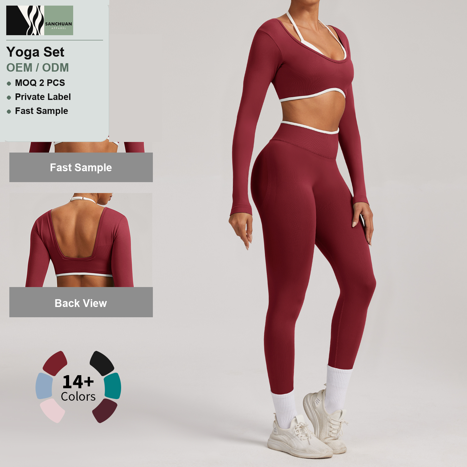 Plus Size Yoga Set Sports Bra Leggings detail image 3